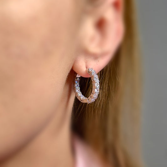 Sparkling Obsession Hoops Earrings S925 