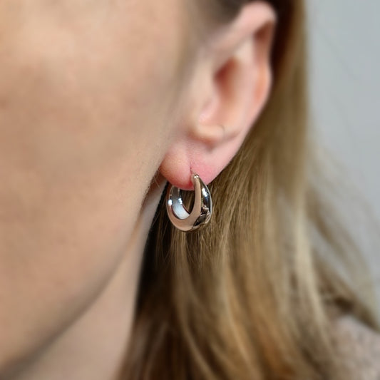 Chunky Hoop Earrings S925