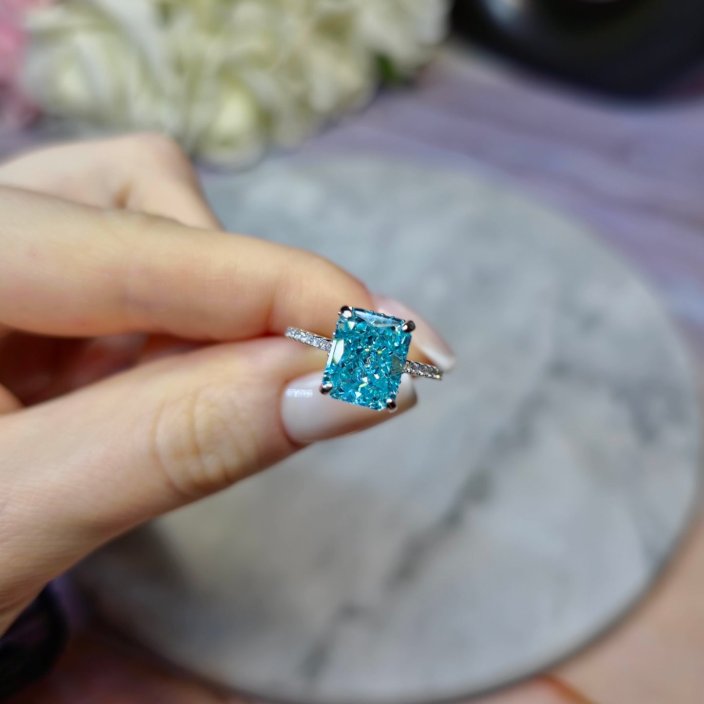 Ice Queen Turquoise Ring S925 
