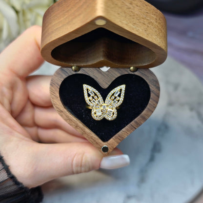 Shimmering Butterfly Ring S925 18K