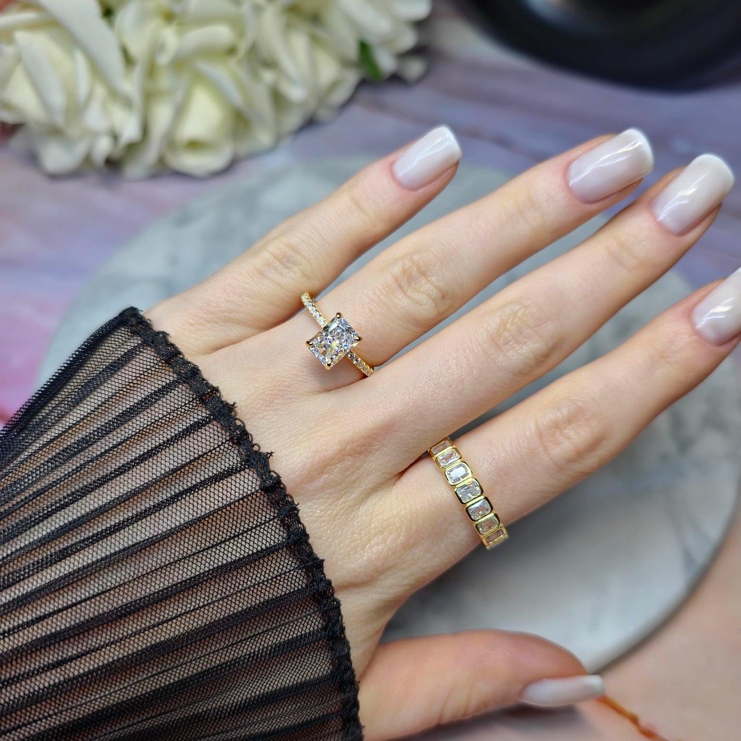 Crystal Queen Pierścionek S925 18K