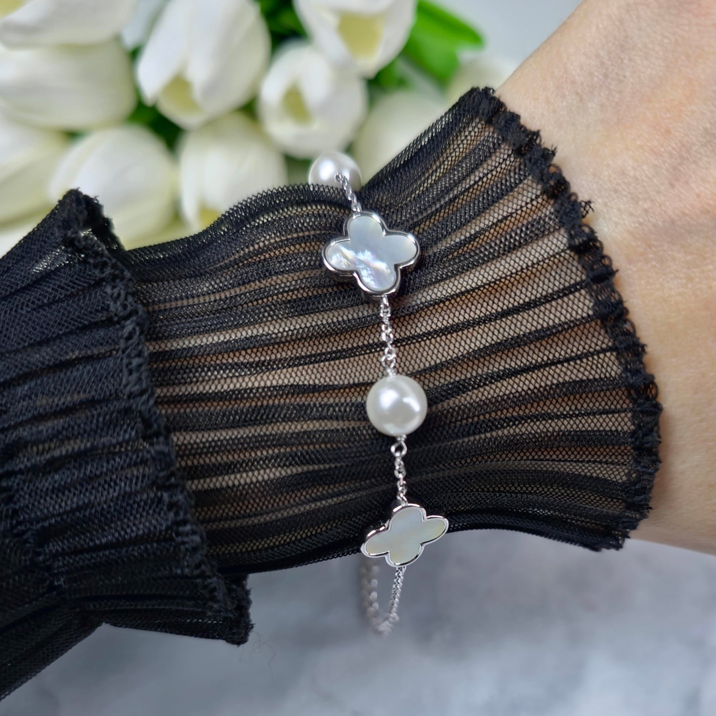 Four-Leaf Charm Bransoletka S925