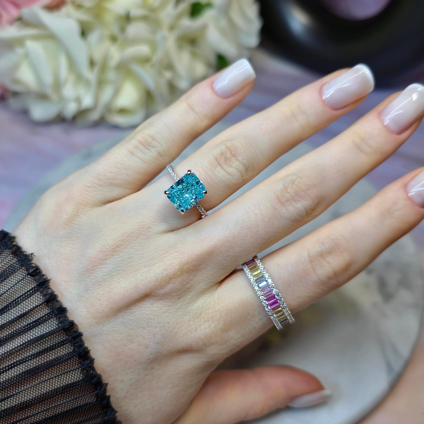Ice Queen Turquoise Ring S925 
