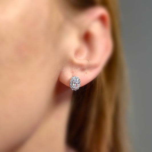 Princess Diamond Earrings S925