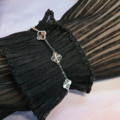Four-Leaf Bloom Bracelet S925 18K