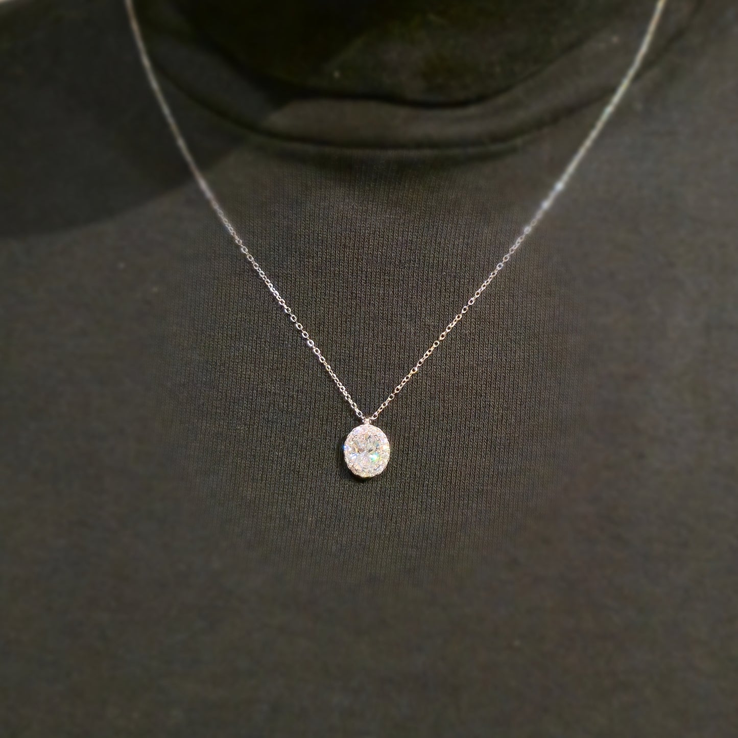 Naszyjnik srebrny rodowany z cyrkoniami Princess Diamond