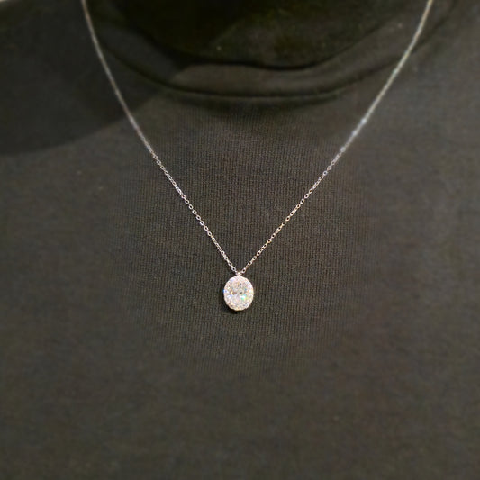 Naszyjnik srebrny rodowany z cyrkoniami Princess Diamond